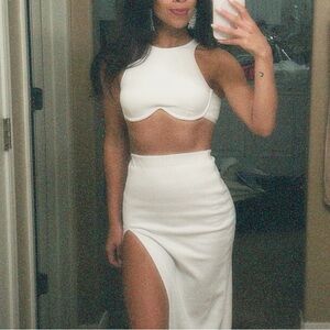 Two piece white set